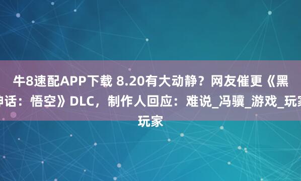 牛8速配APP下載 8.20有大動(dòng)靜？網(wǎng)友催更《黑神話：悟空》DLC，制作人回應(yīng)：難說(shuō)_馮驥_游戲_玩家